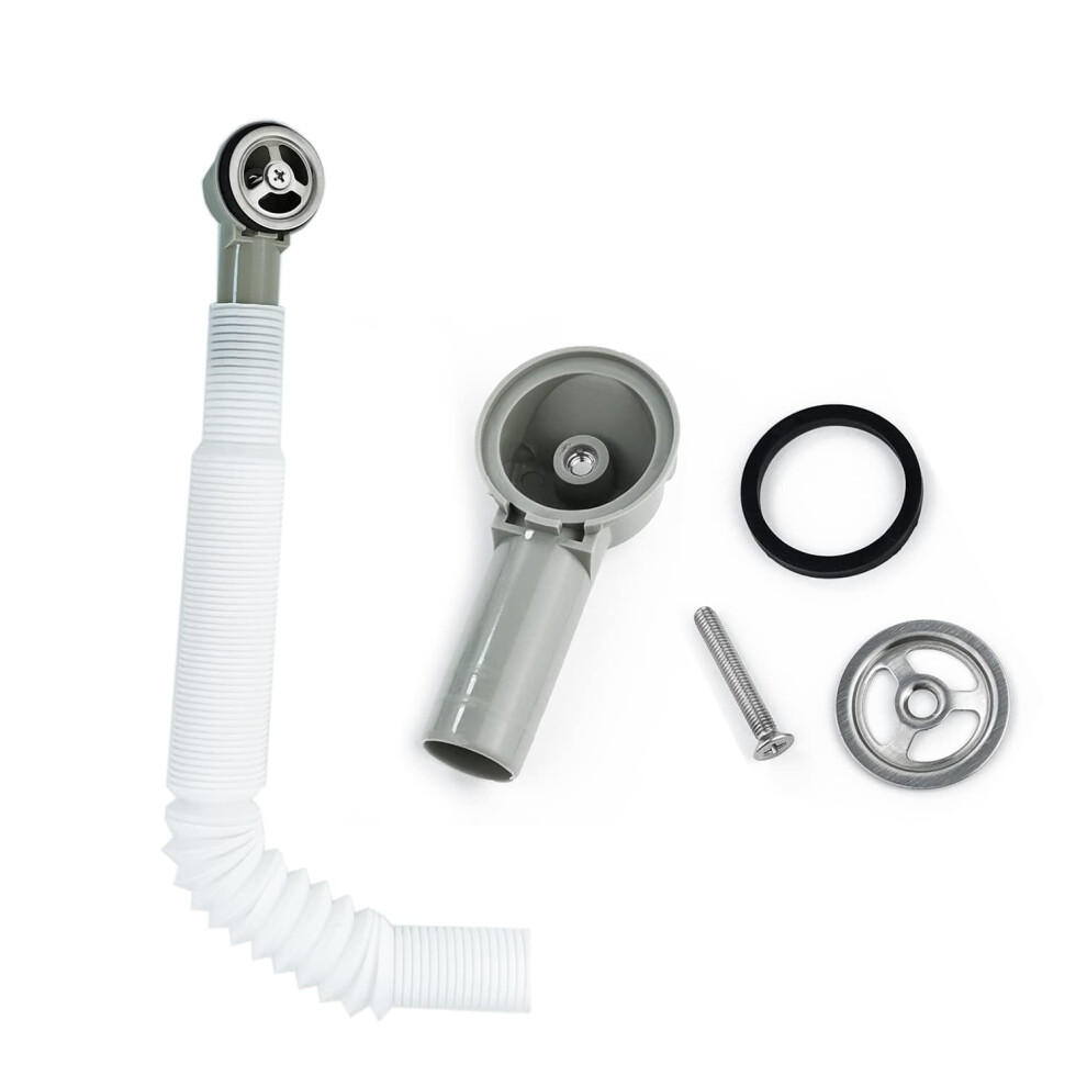 Flexible Sink Overflow Pipe 41Mm Interface Leakproof Fit For Kitchen Stainless Steel Sink 250Mm 9187378963555