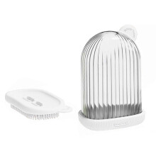 (Ice White) Waterproof Soap Container Soap Dish for Traveling Secure Soap Box with Lid  Milky White