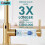 Brushed Gold Touchless Kitchen Faucet with Pull Down Sprayer, Smart Motion Sensor, Hands 4