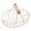 Wire Storage Basket with Handle Retro Iron Design for Kitchen Fruit Vegetables Eggs Beige 1