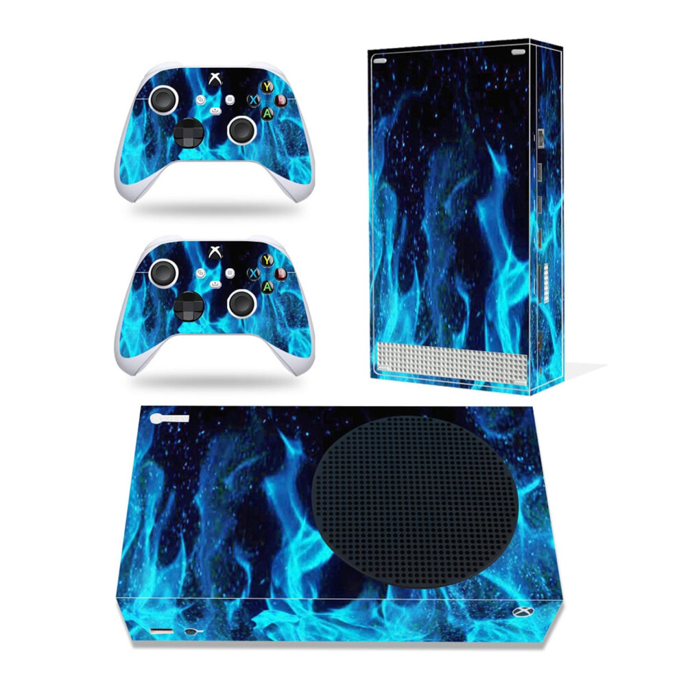 Flame Skin Wrap, Scratchresistant Vinyl Decal For Xbox Series S Console And Controller Light/Blue 9199774723275