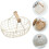 Wire Storage Basket with Handle Retro Iron Design for Kitchen Fruit Vegetables Eggs Beige 2