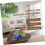 Heart Shaped Wicker Storage Basket with Lid and Handle Rustic Rattan Kitchen Fruit Organizer 3