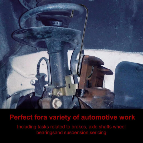 Heavy Duty Brake Caliper Hooks with Scratch Rubber Tips for Secure Caliper Positioning, 2pc Set 2