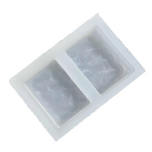 (Square 2) Circle Baking Molds 2 Cavities Square Cake Molds Round Baking Molds for DIY Mousses Cake, Chocolate, Fondant Decorations Multicolor