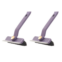 (2 purple) Effective 360Degree Brush Rotatings Crevices Cleanings Brush for Cleanings Difficult in Bathroom Corner Cleanings Tool Multicolor