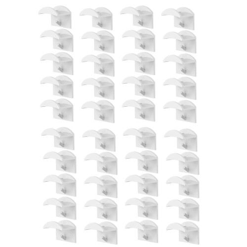 (40 white) 1 Set Wall Mounted Hat Holder Efficient Baseball Caps Organizer Convenient Hat Display Stand Space Saving Caps Rack Multicolor