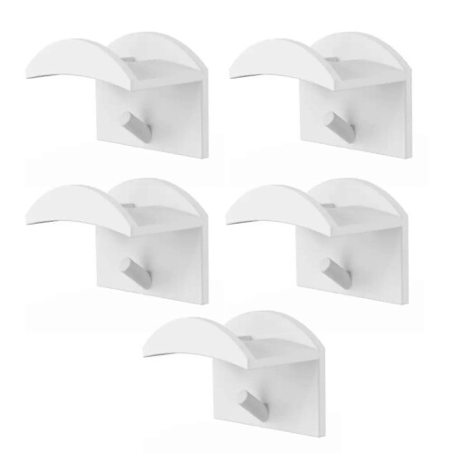 (5 white) 1 Set Wall Mounted Hat Holder Efficient Baseball Caps Organizer Convenient Hat Display Stand Space Saving Caps Rack Multicolor