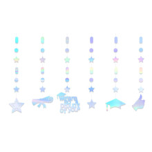 (2) Class of 2024 Graduation Banners Paper Pendant Buntings Garlands for Graduation Wedding Bridals Shower Parties Supplies 3