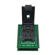 QFN8 DFN8 WSON8 IC Test Socket 1.27mm Pitch 6x8mm Clamshell Programming Adapter GoldPlated