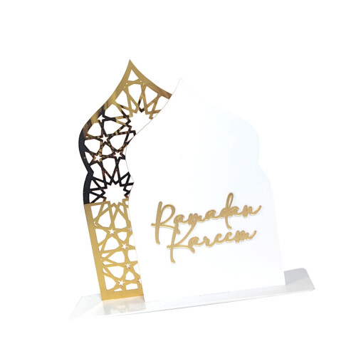 Artistic Acrylic Ornament Castle Shape Islamic Community-C