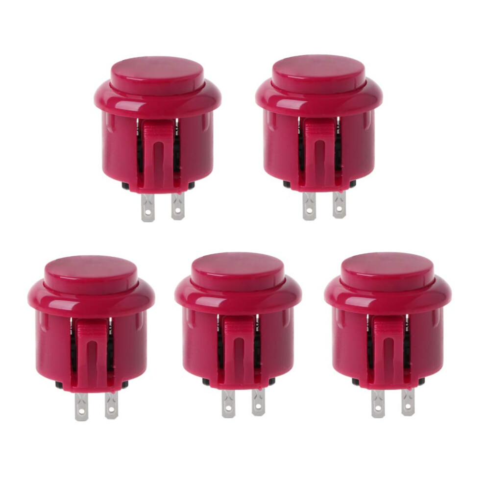 Pack Of 5 24Mm Arcade Push Button Set With Micro Switch For Smooth Responsive Gameplay 9094768967645