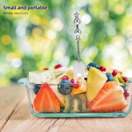 Beadable Stainless Steel Dessert Fork  Design for Salad Appetizer Parties 1