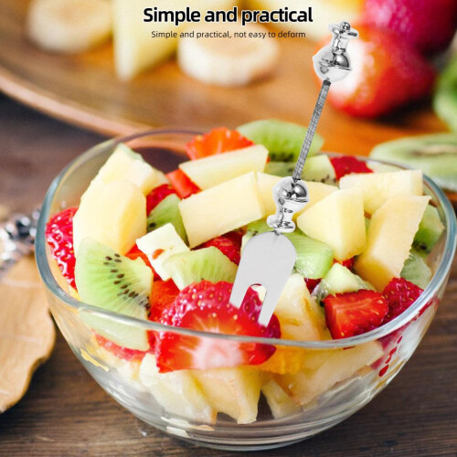 Beadable Stainless Steel Dessert Fork  Design for Salad Appetizer Parties 2