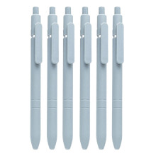 (Morandi gray) 6Pcs Refillable Retractable Ballpoint Pen with Pen Clip Refillable Office Signing Pen Write Smoohtly for Office School  vintage blue