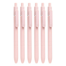 (Morandi powder) 6Pcs Refillable Retractable Ballpoint Pen with Pen Clip Refillable Office Signing Pen Write Smoohtly for Office School  vintage blue