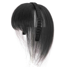 (5) Natural False Bangs Hair Piece Headband Wispy Bangs Air Bangs for Daily Wear Hair Extension Synthetic HairBand Bangs 8