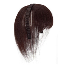 (7) Natural False Bangs Hair Piece Headband Wispy Bangs Air Bangs for Daily Wear Hair Extension Synthetic HairBand Bangs 8