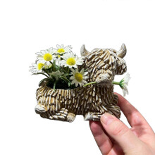 Plateaus Yak Garden Statue Plant Pots Outdoor Planter Decorations Planter Outdoor Plant Decors Ornaments Succulents Multicolor
