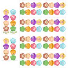 80Pcs Cartoon Name Sticker Wrapping Label Bunnies-Style two