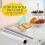 Plastic Wrap Dispenser with Smooth Sliding Cutter for Kitchen Food Storage, Refillable ABS, White 2