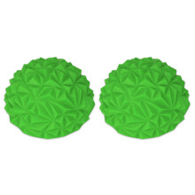 2Pcs Yoga Half Ball Fitness Toy, Green, 15.9x7.7cm, Durable PVC