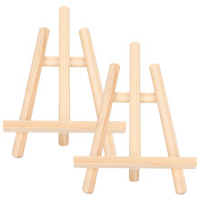 2Pcs Wooden Mini Easel Desktop Frame Stand for Art & Craft Display AU