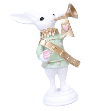 Easters Themed Rabbit Figurine Display Ornament-Trumpet Rabbit