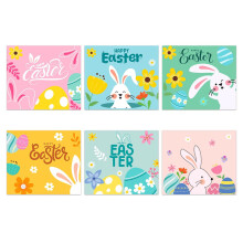 Pack Of 6 Easters Party Craft Sticker for Kids and Toddlers