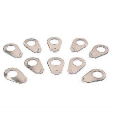 10 Pcs Guitar Bell Knob Washer Pointer Plate Steel Knob Pointers for Gibson-Style Knobs (Chrome)