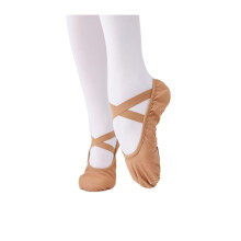 Women Ballet Shoes, Split Sole Ballet Slippers, Professional Ballet Slippers, Tan Color, Size 24, For Girls Women Kids