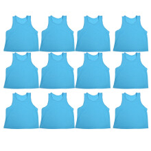 Kids Sports Pinnies 12 Pack Breathable Mesh Vests for Practice & Outdoor Games