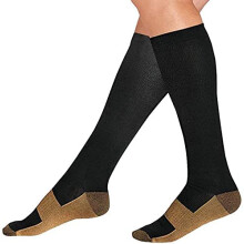 AntiFatigue Compression Socks For Travel Unisex Flight AntiSwelling DVT Support Black 2 Pairs L/XL