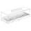 Acrylic Cake Stand with Lid, Clear Rectangular Pastry Display Case, Marble Design Dessert Holder 1