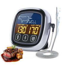 Waterproof Digital Meat Thermometer with Stainless Probe, Instant Read for Cooking Grill BBQ Oven