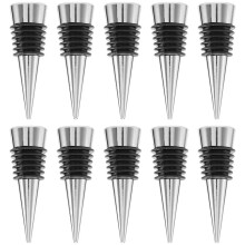 Wine Stopper,10Pcs Reusable Bottle Stoppers with Leak Proof Airtight,DIY Wine Cork for Bar,Holiday Party,Keep Wine Fresh