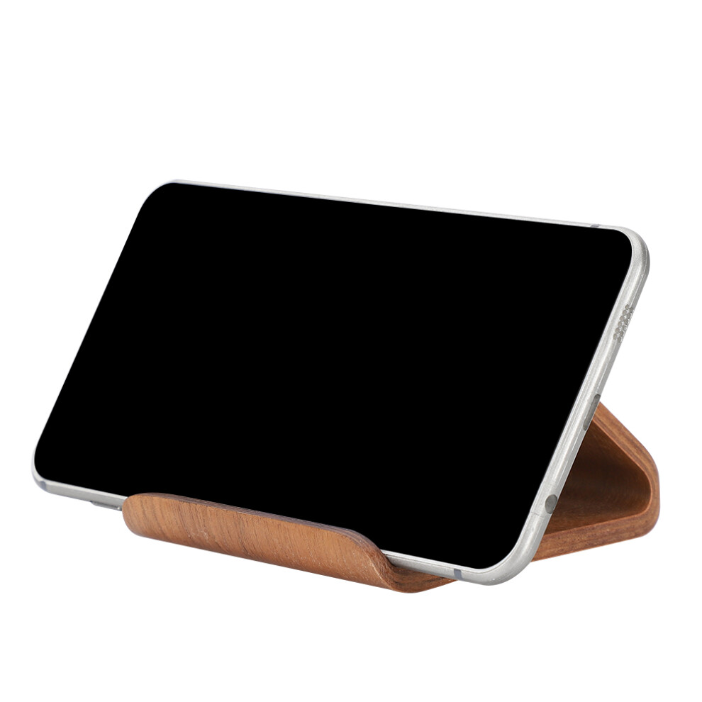 Portable Nutbrown Wooden Tablet & Phone Stand For Home And Office Use 6931379690162