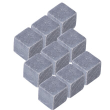 9pcs Marble Whiskey Stones – Reusable Ice Cubes for Wine & Drinks