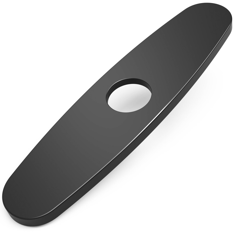 Kitchen Sink Hole Cover 10 Inch Matte Black Stainless Steel Faucet Plate Rustresistant Finish 9094768970058