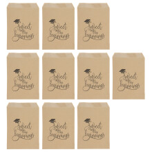 10Pcs Graduation Candy Cookie Treat Bags Sweet Endings-Yellow
