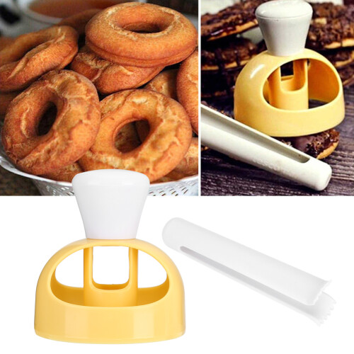 Easy-Clean Reusable Plastic Doughnut Cutter Mold with Ergonomic Handle