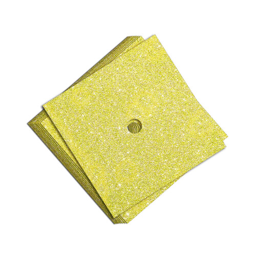 10Pcs Thicken Shimmering Sheets for Caps Embellishments-Gold
