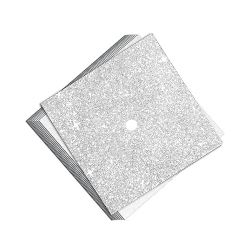 10Pcs Sparkling Graduation Hat Craft Paper DIY Caps-Silver