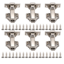 Quiet Soft Close Cabinet Door Hinge With Built In Metal Dampers Heavy Duty Steel For Kitchen Bathroom Frameless Cabinet 105 Degree Opening Angle Easy