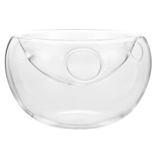 Clear Glass Serving Bowl with Lid and Ice Insert Keeps Food Cold for Parties and Outdoor Use
