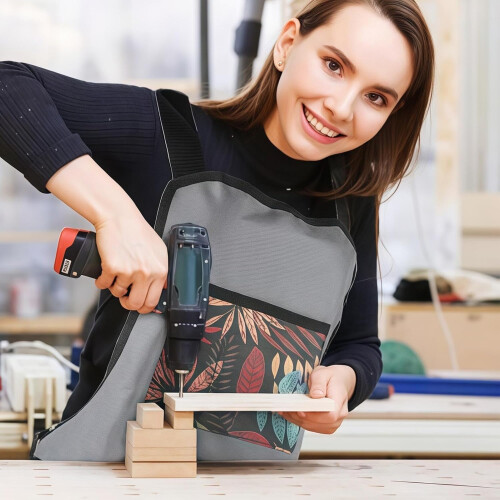 Gardening Apron with MultiPocket Design, Durable Waterproof Adjustable Garden Tool Apron 1