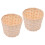 2pcs Handwoven Bamboo Storage Basket Set Rustic Wicker Baskets for Home Organization Beige 1
