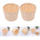 2pcs Handwoven Bamboo Storage Basket Set Rustic Wicker Baskets for Home Organization Beige 5