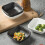 Elegant Stone Pattern Ceramic Tableware Set with Stackable Dip Bowls for Appetizers, Black 5