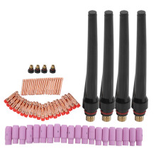 68 consommables pour torche de soudage TIG, l'étanchéité garantit l'absence de fuites d'argon ou d'air pour une expérience de soudage optimale